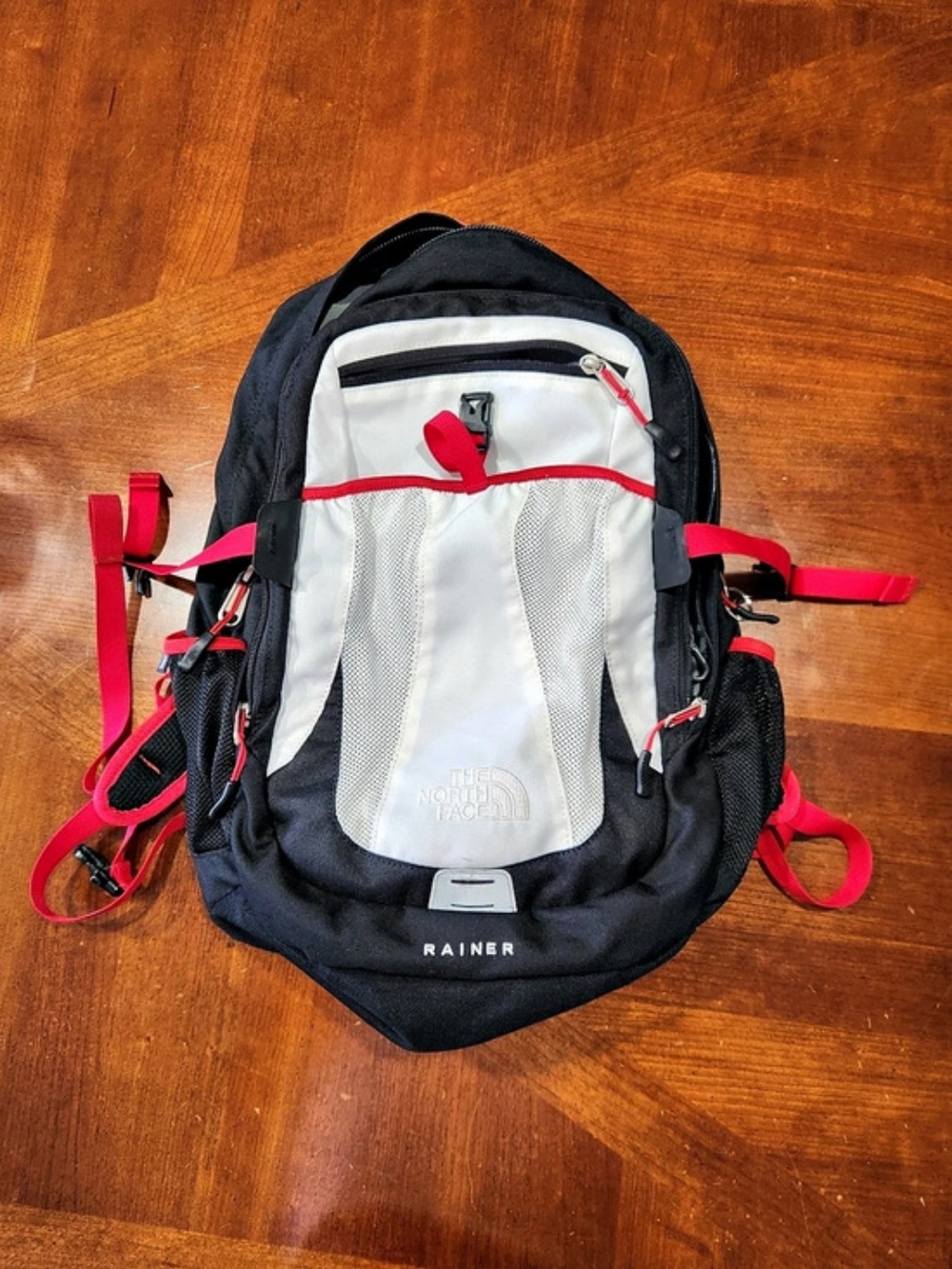 The North Face Rainer in Black & Red